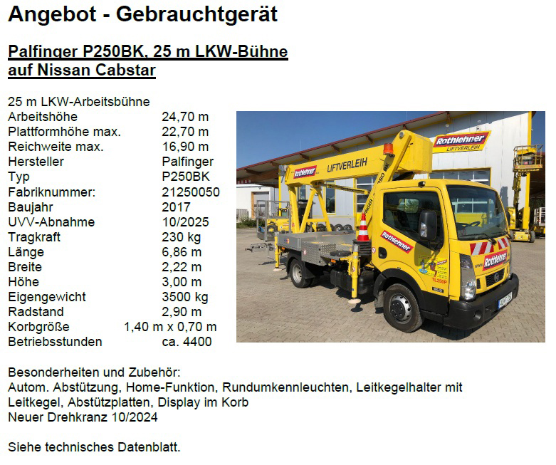 TL250P Verkauf